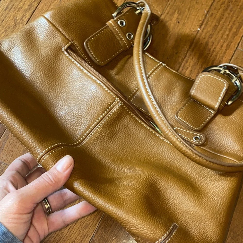 Leather cognac Brown Leather Bag medium size